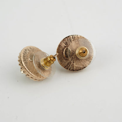 Chanel Coco Logo Rhinestone Pearl Earring Costume Jewellery