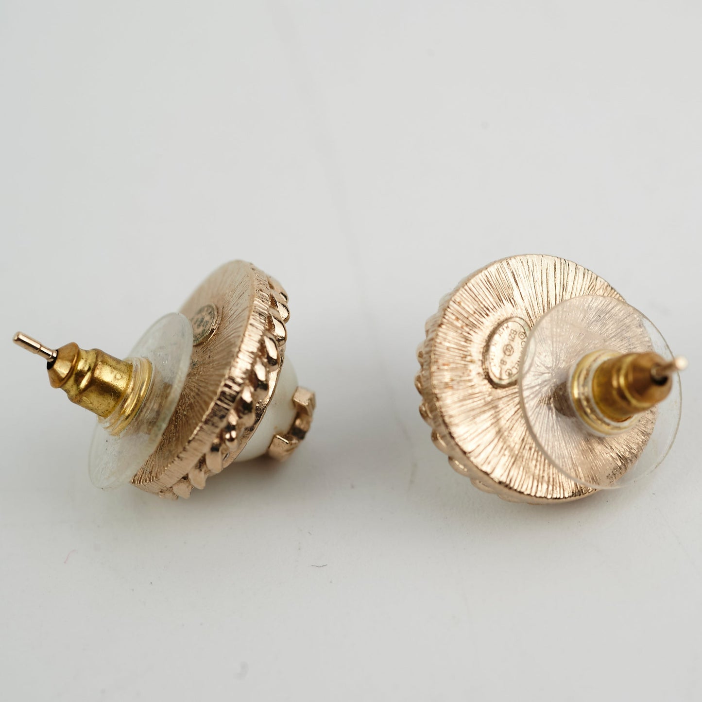 Chanel Coco Logo Rhinestone Pearl Earring Costume Jewellery
