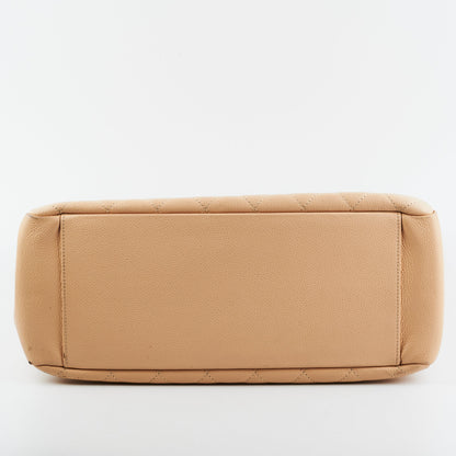 Chanel Caviar Grand Shopping Tote GST Tote Beige