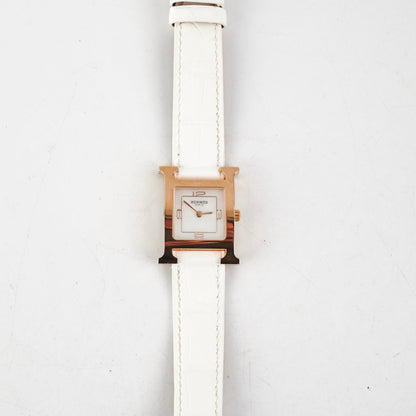 Hermes Heure H Watch Small Model (25mm) Blanc