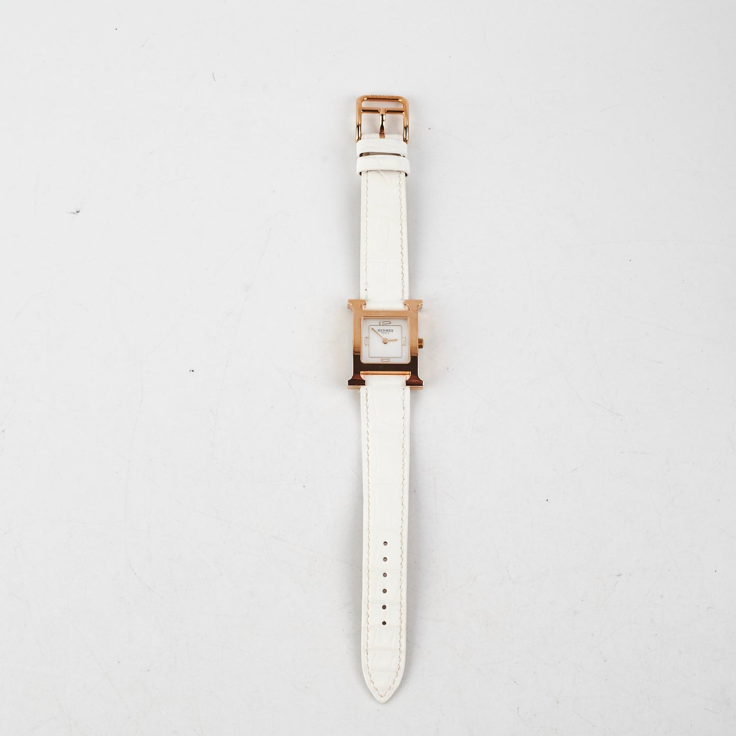 Hermes Heure H Watch Small Model (25mm) Blanc