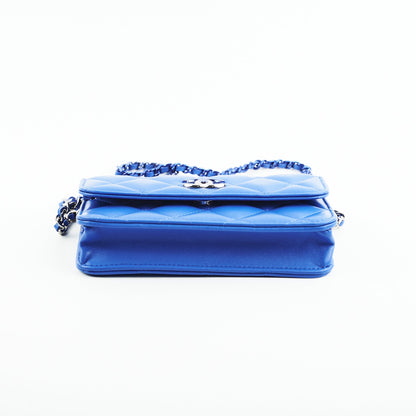 Chanel Mini Seasonal Flap Bag Lambskin Blue