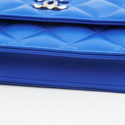Chanel Mini Seasonal Flap Bag Lambskin Blue