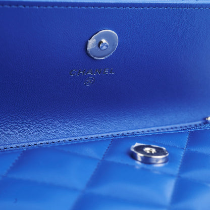 Chanel Mini Seasonal Flap Bag Lambskin Blue