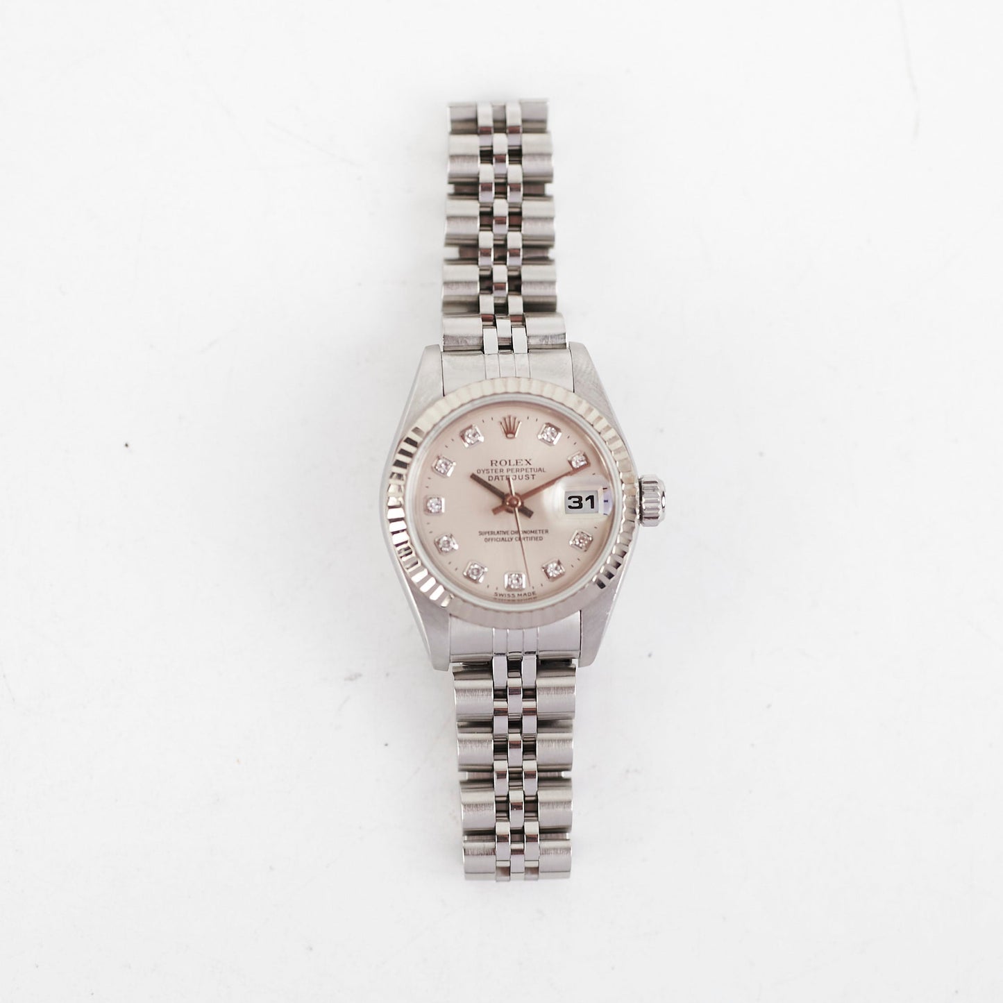 Rolex Datejust Ladies Diamond White Gold 26mm Watch