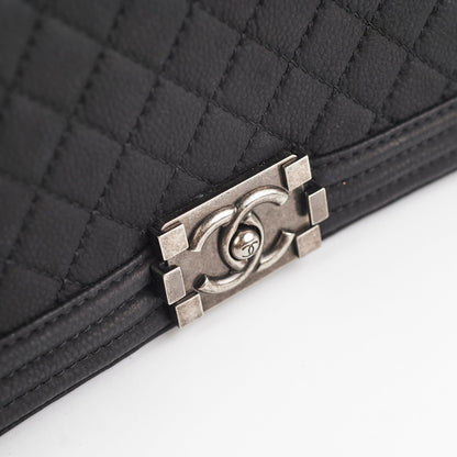 Chanel Old Medium Boy Black