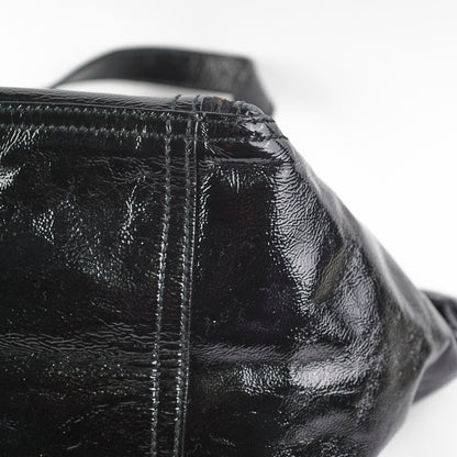 Saint Laurent Downtown Black Patent Bag Black