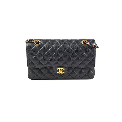 Chanel Medium/Large Caviar Classic Double Flap Black