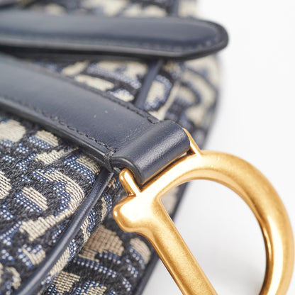 Christian Dior Mini Saddle Oblique Blue