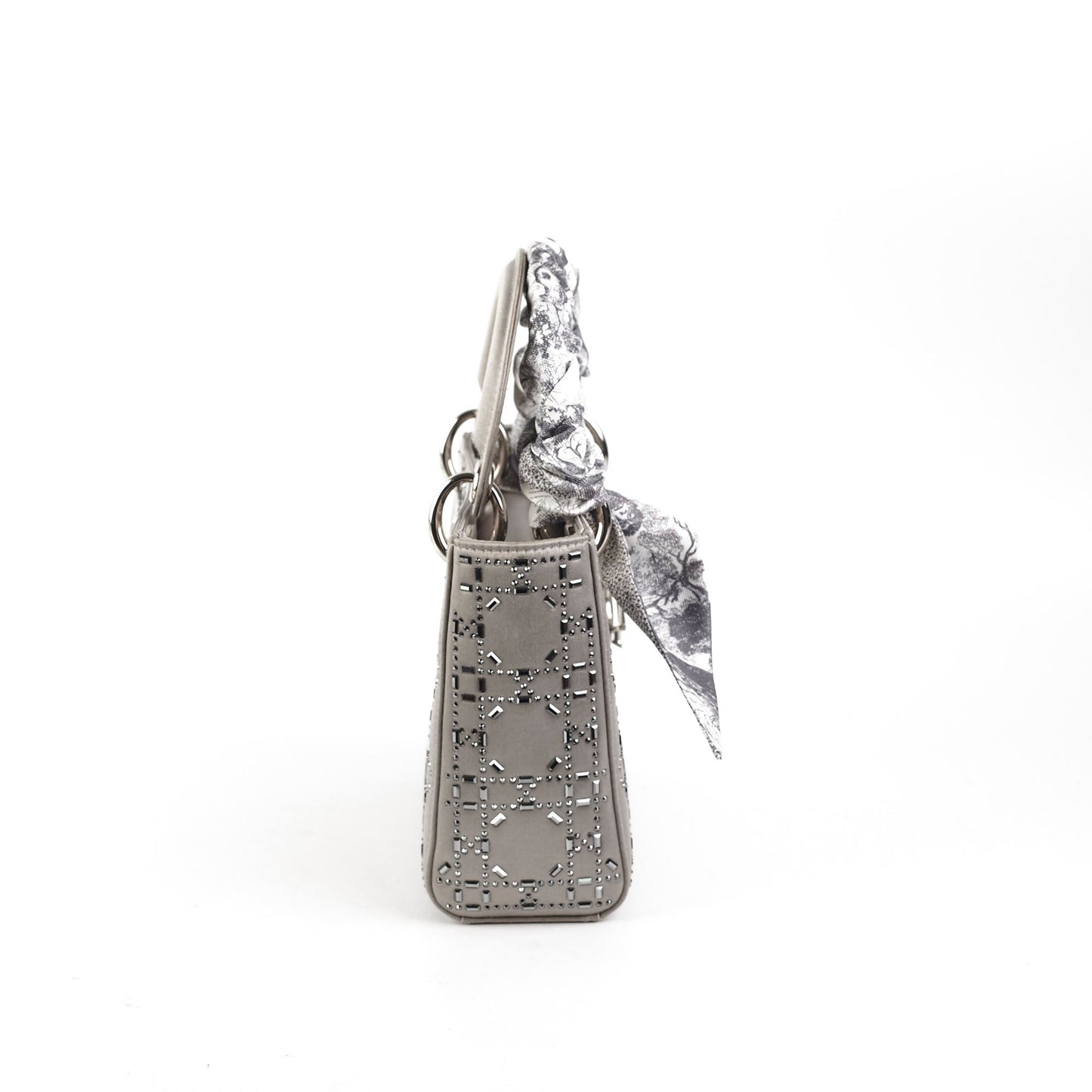 Christian Dior Mini Lady Dior Satin Grey