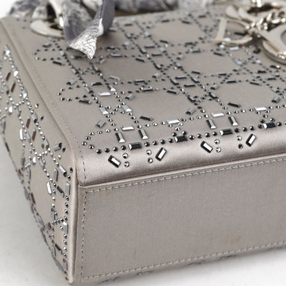Christian Dior Mini Lady Dior Satin Grey