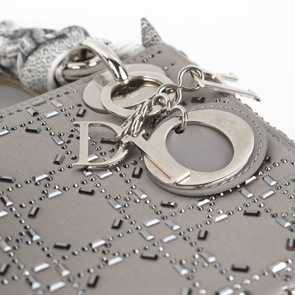 Christian Dior Mini Lady Dior Satin Grey