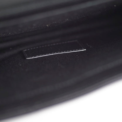 Saint Laurent Grained Leather Black Clutch Wristlet