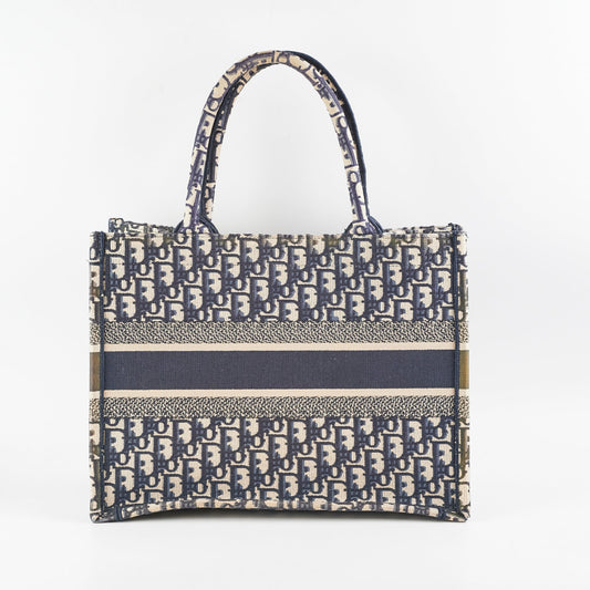 Dior Medium Book Tote Oblique Navy