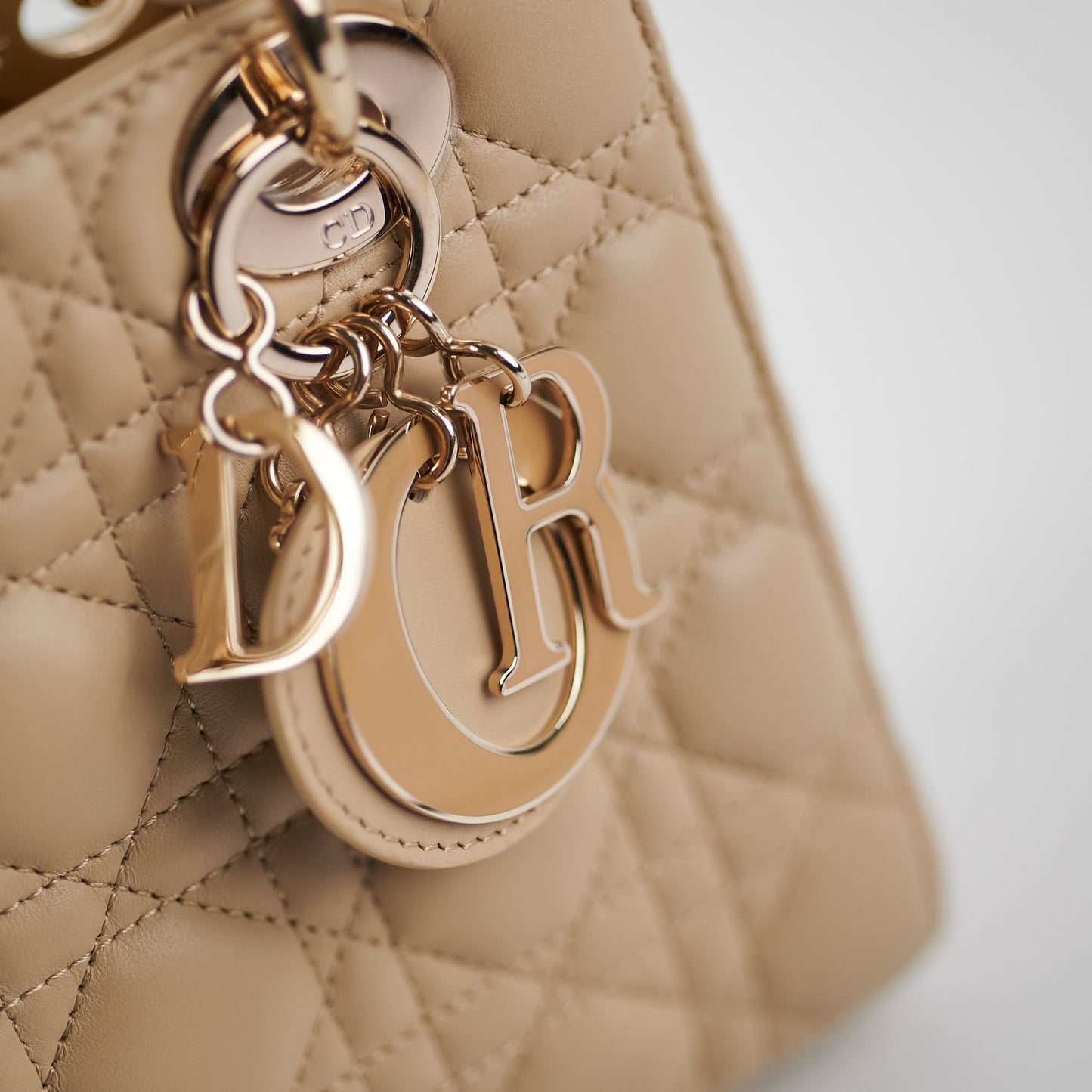 Christian Dior Small Lady Dior Beige