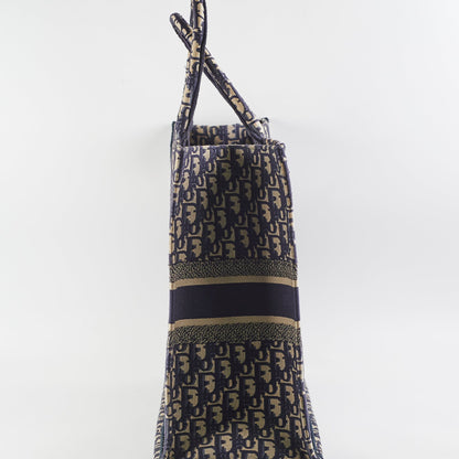 Christian Dior Oblique Book Tote Navy (GW Initials)