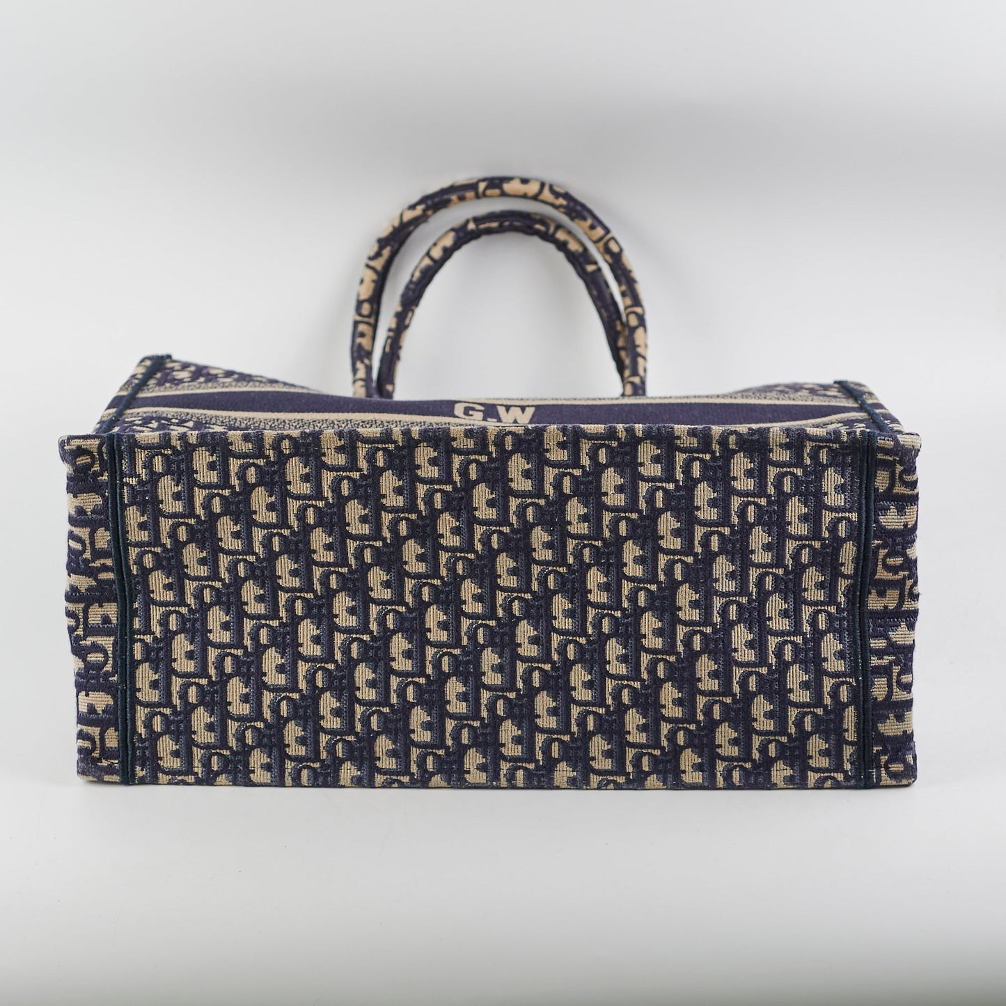 Christian Dior Oblique Book Tote Navy (GW Initials)