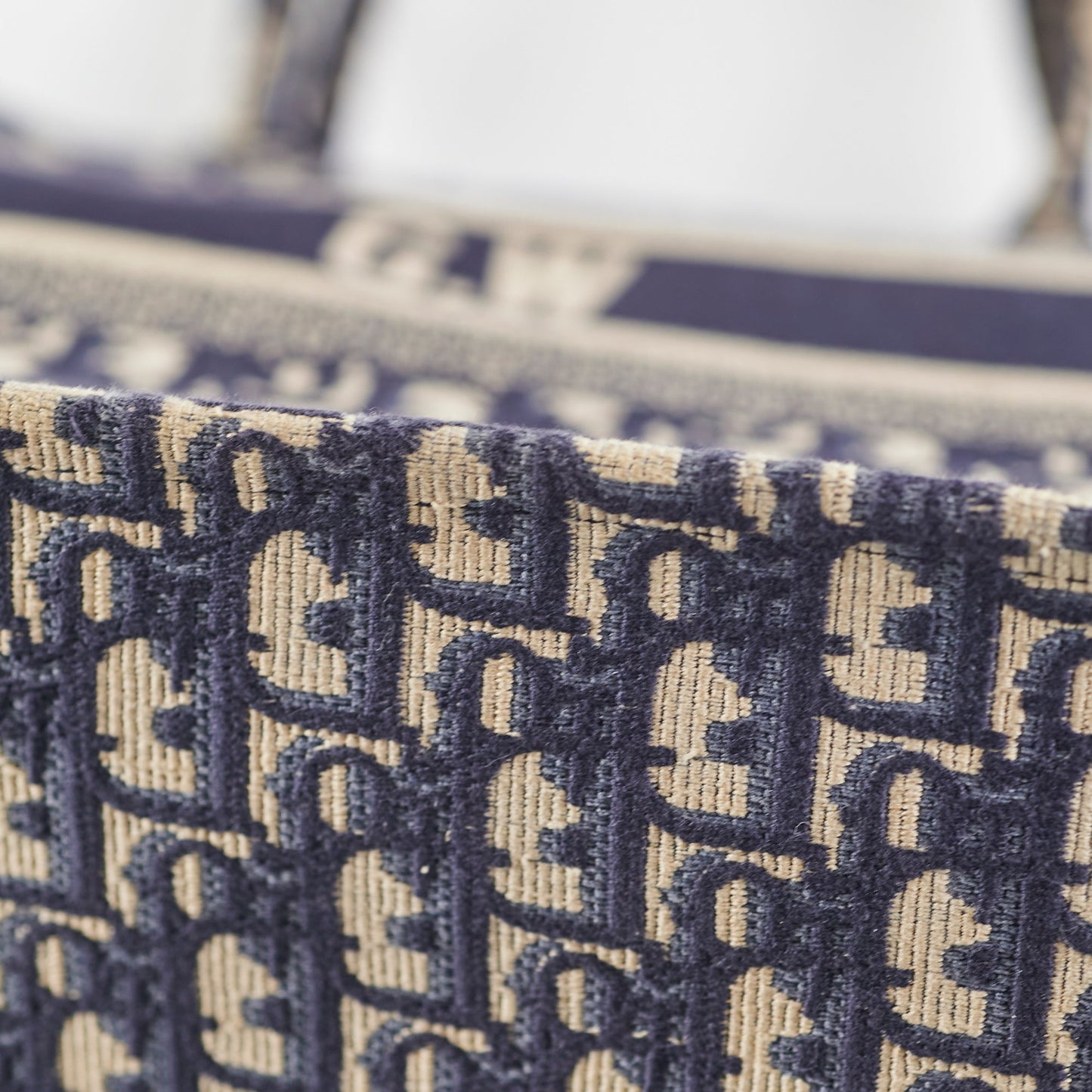 Christian Dior Oblique Book Tote Navy (GW Initials)