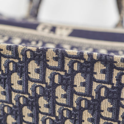 Christian Dior Oblique Book Tote Navy (GW Initials)