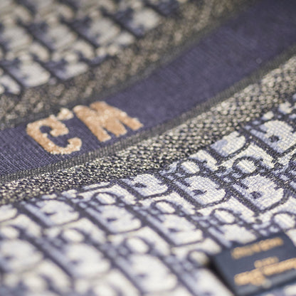 Christian Dior Oblique Book Tote Navy (GW Initials)