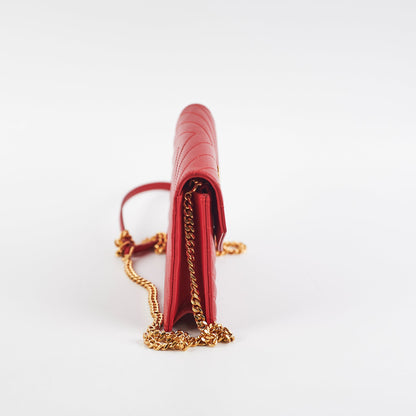 Saint Laurent Red Envelope Wallet On Chain