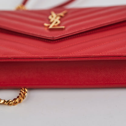 Saint Laurent Red Envelope Wallet On Chain