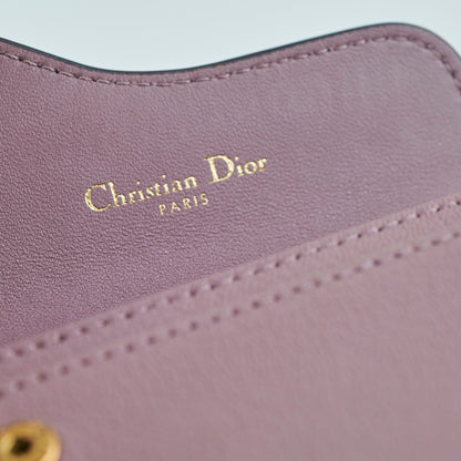 Christian Dior Saddle Bloom Card Holder Pink