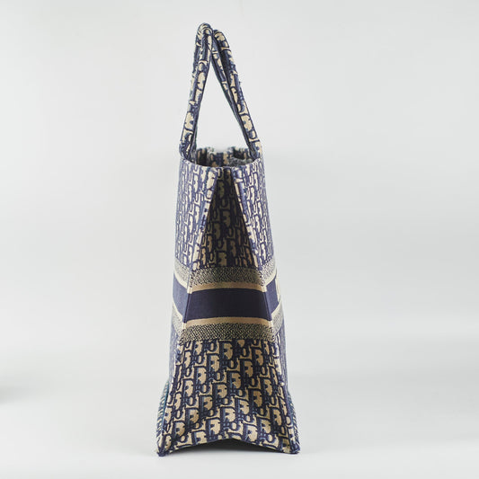 Christian DIor Large Book Tote Navy