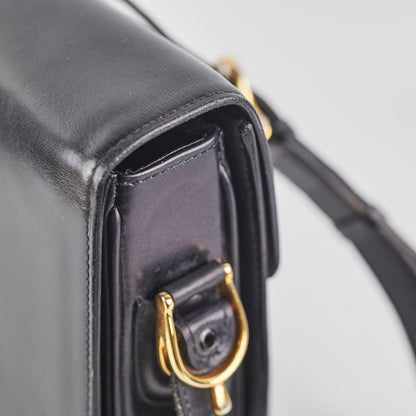 Celine Vintage Horse Carriage Bag Black