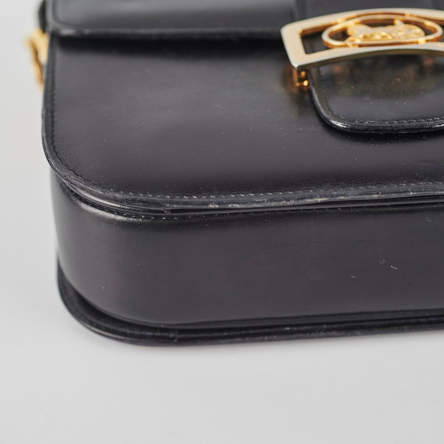 Celine Vintage Horse Carriage Bag Black