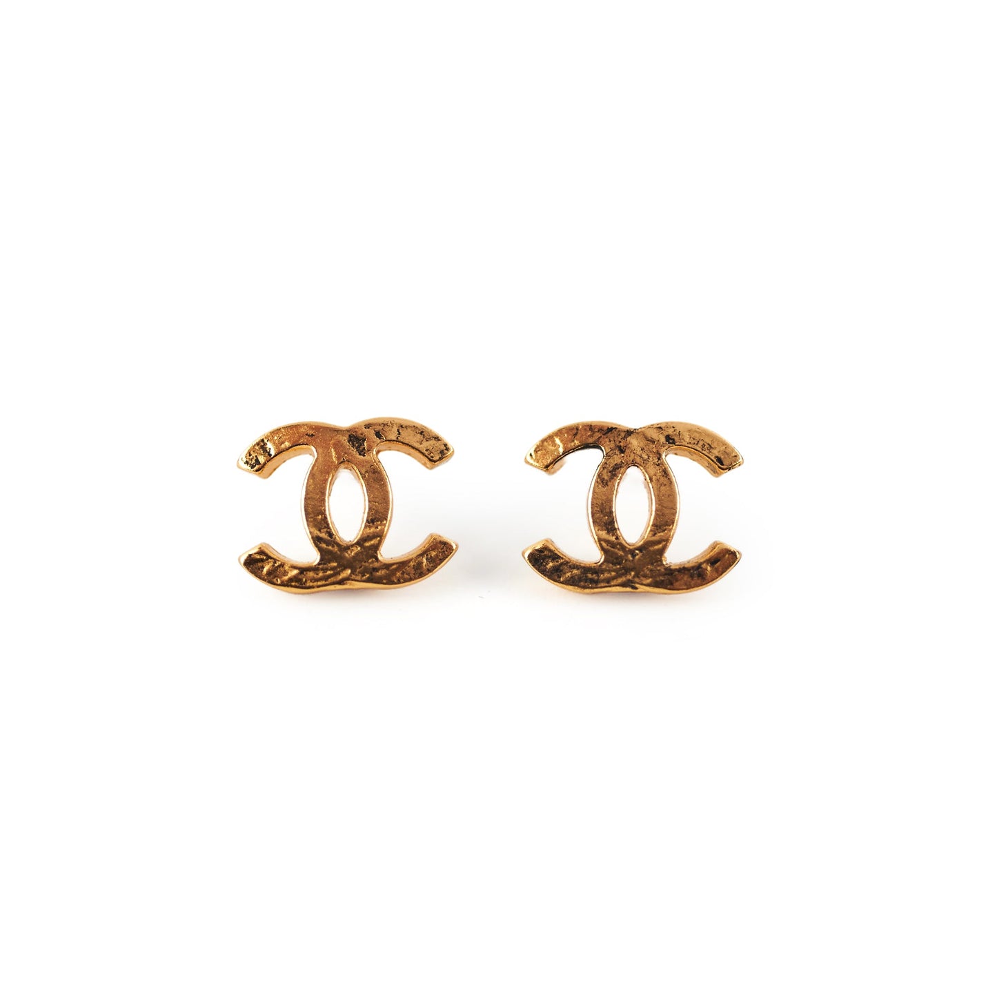 Chanel Mini CC Gold Earrings
