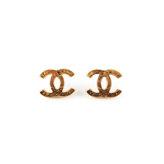 Chanel Mini CC Gold Earrings