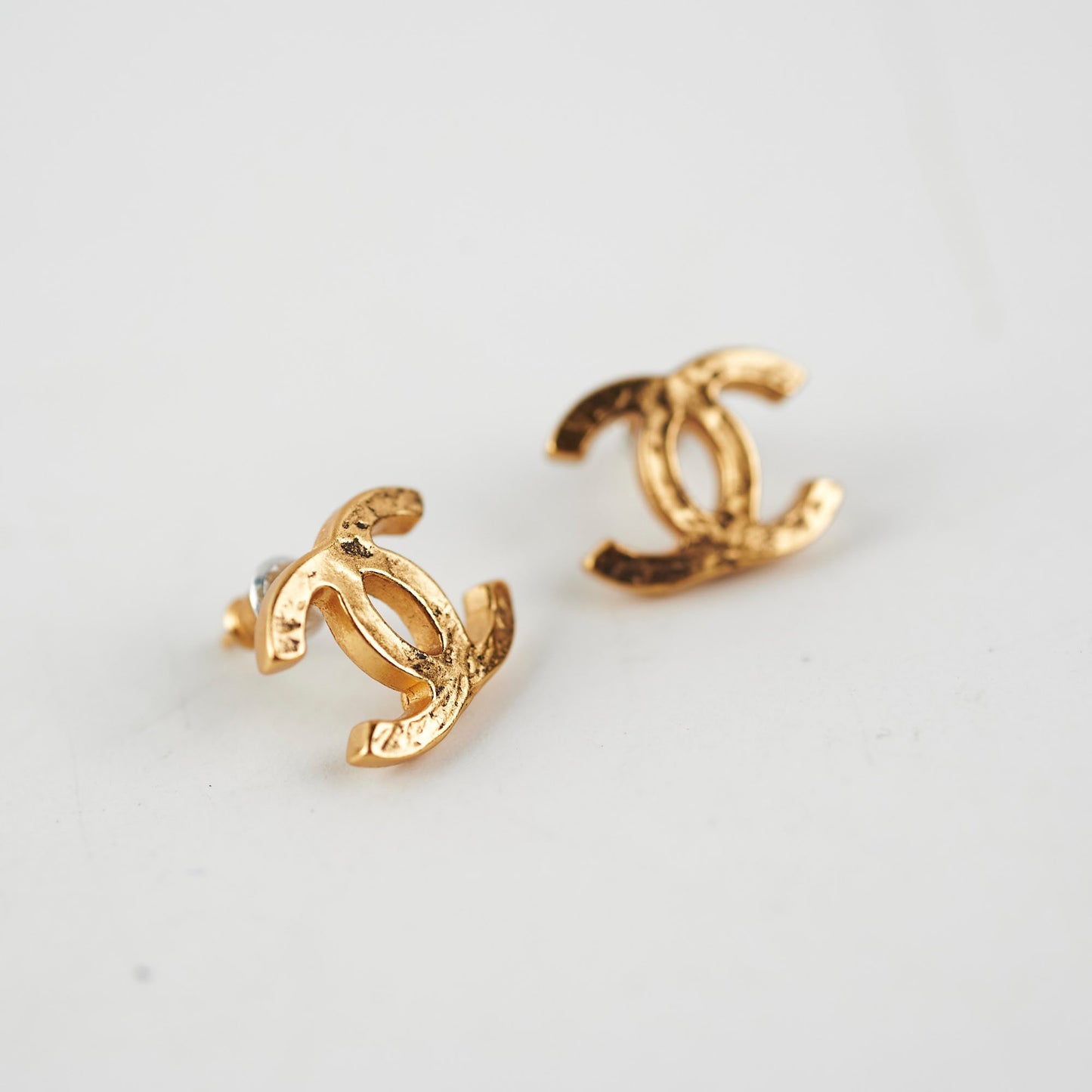 Chanel Mini CC Gold Earrings