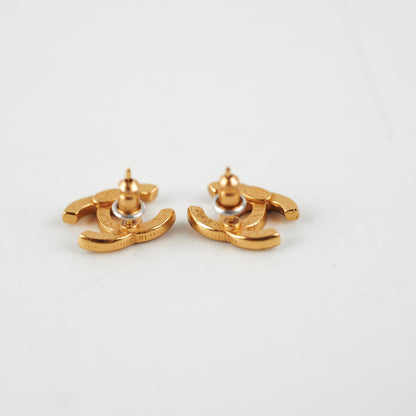 Chanel Mini CC Gold Earrings