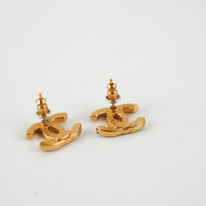 Chanel Mini CC Gold Earrings