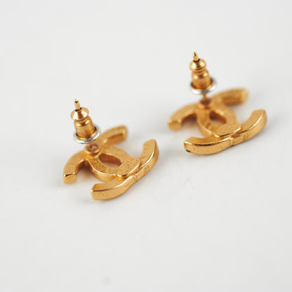 Chanel Mini CC Gold Earrings