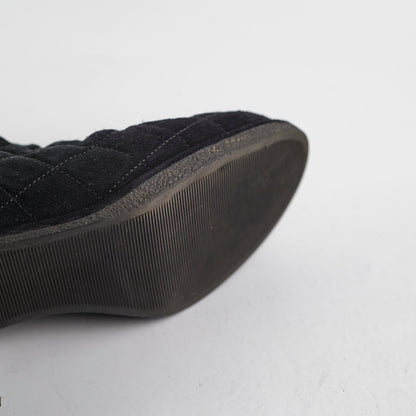 Chanel Suede Black Boots Size 35.5