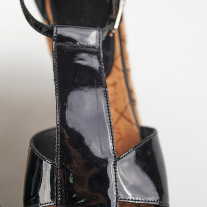 Chanel Patent Sandals Size 35.5