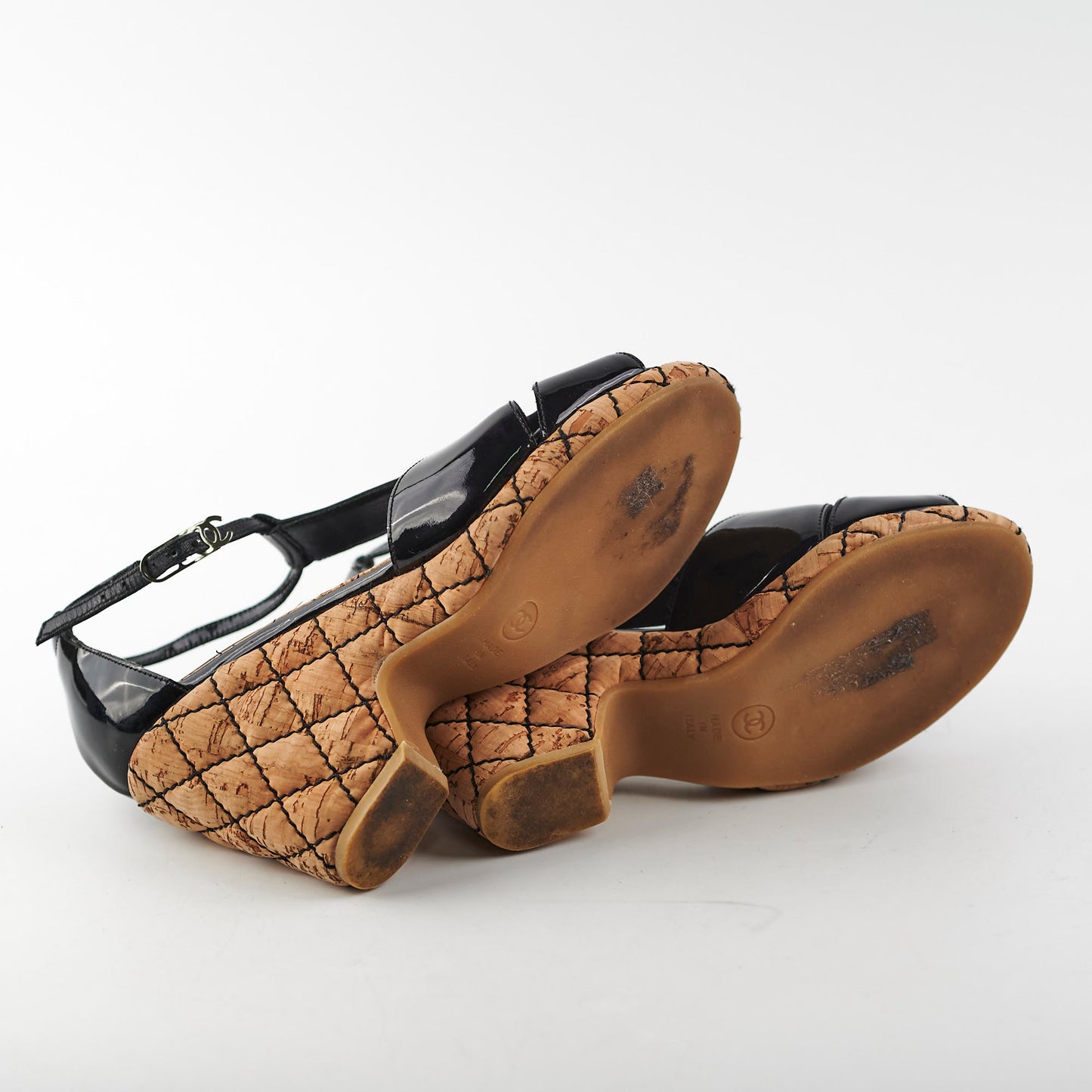 Chanel Patent Sandals Size 35.5