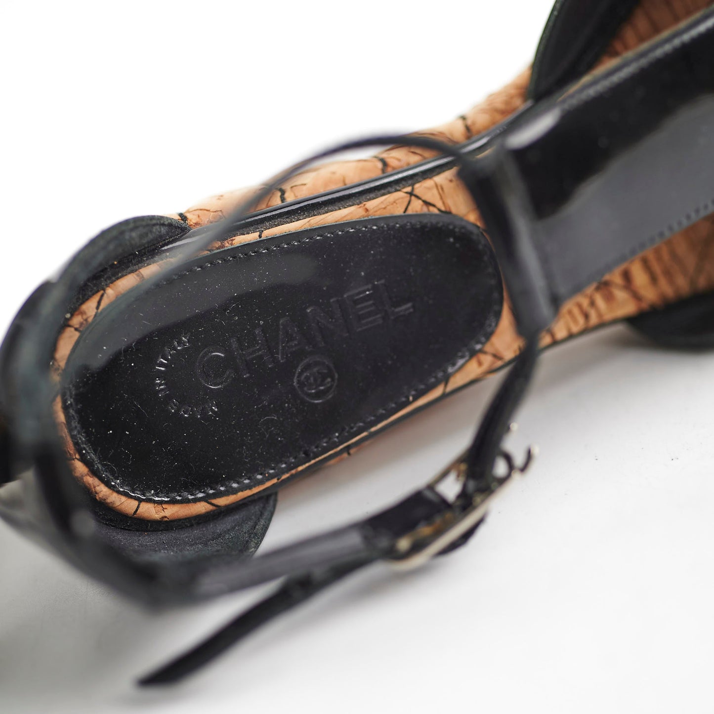 Chanel Patent Sandals Size 35.5