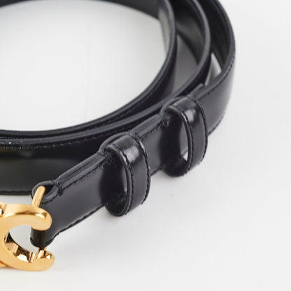 Celine Triomphe Medium Belt Black Size 85cm
