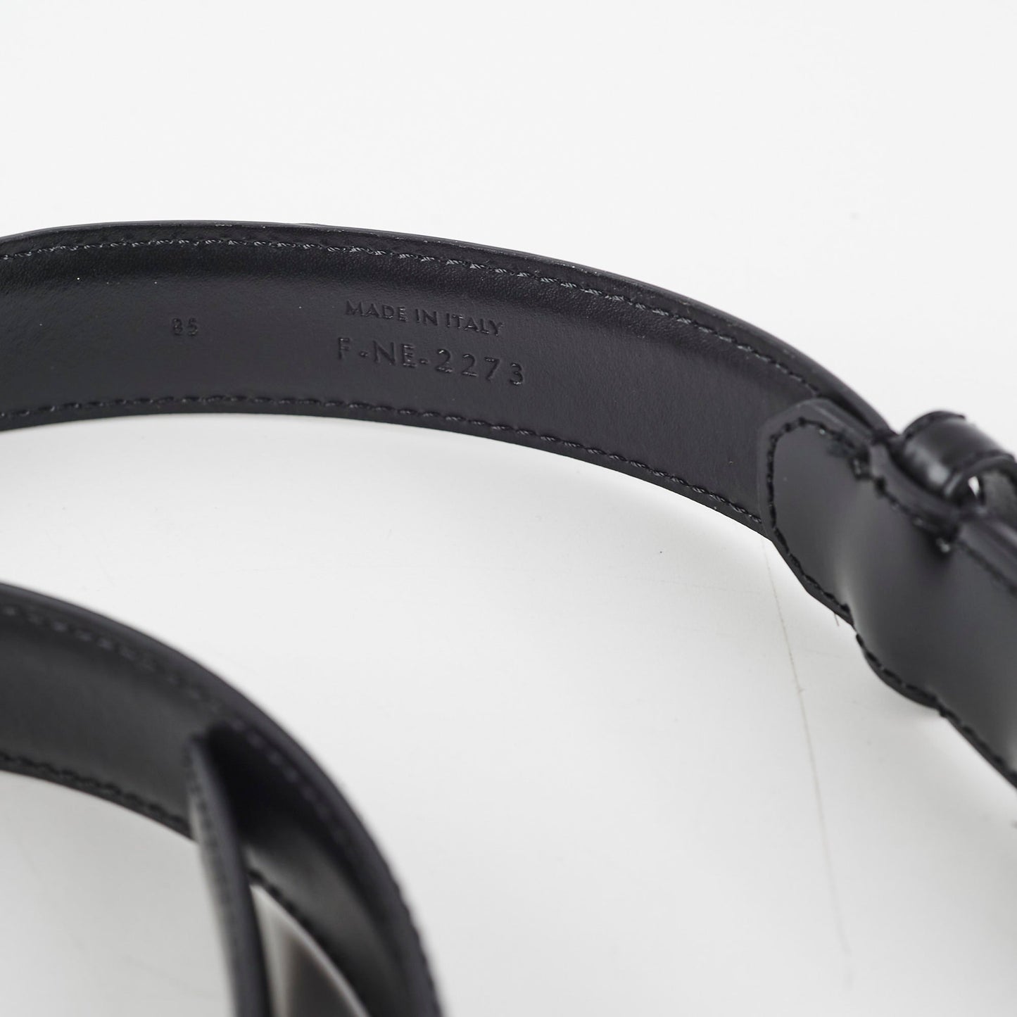 Celine Triomphe Medium Belt Black Size 85cm