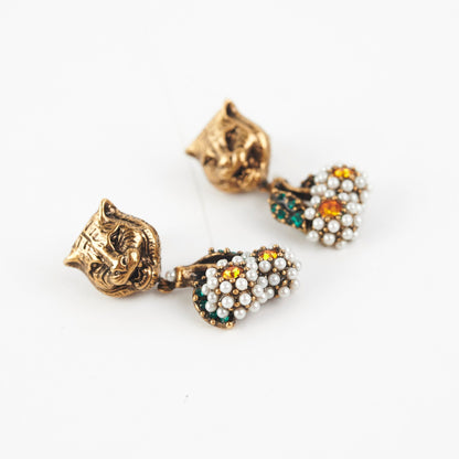 Gucci Panther Drop Earrings