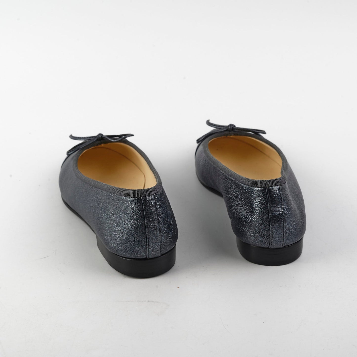 Chanel Ballet Flap Metallic Blue Size 34.5