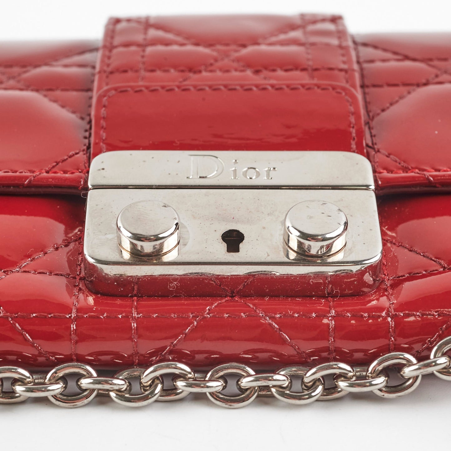 Christian Dior Red Patent Wallet