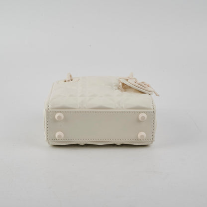 Christian Dior Micro Lady Dior White