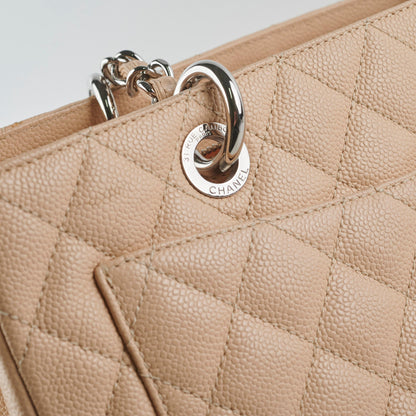Chanel GST Caviar Grand Shopping Tote Beige