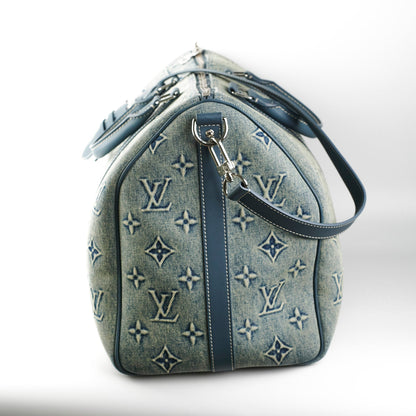 Louis Vuitton Keepall Bandouliere Denim 50