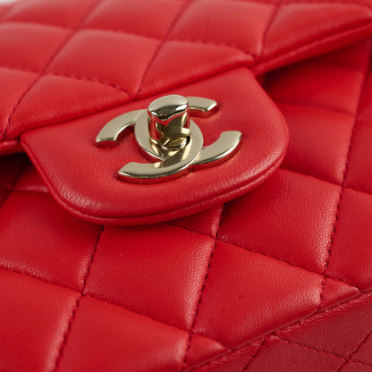Chanel Medium Classic Flap Red Lambskin