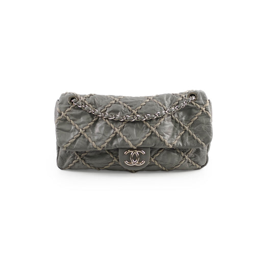 Chanel Seasonal Quilted Flap Bag Grey